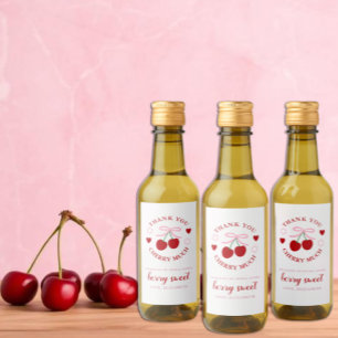 Étiquettes Pour Bouteilles De Vin Douce Mariée Cerise