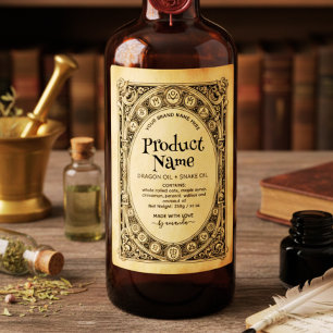 Étiquettes Pour Bouteilles De Vin Étiquettes de style apothicaire pour élixirs verti