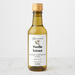Étiquettes Pour Bouteilles De Vin Extrait de vanille maison cadeau cadeau produit pe
