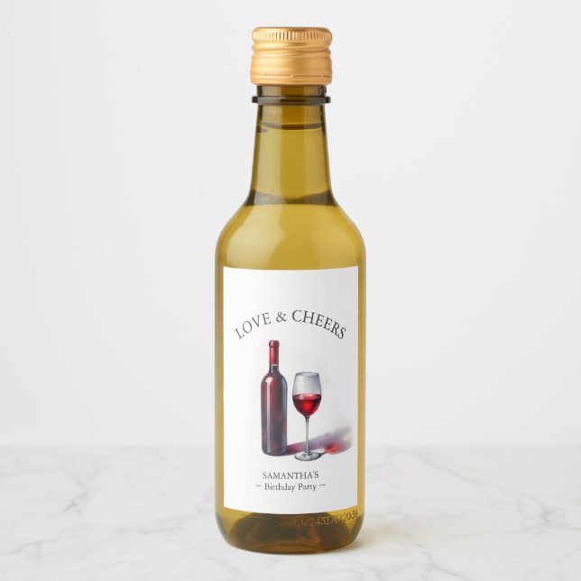 Étiquettes Pour Bouteilles De Vin Fête à thème du vin (Devant)
