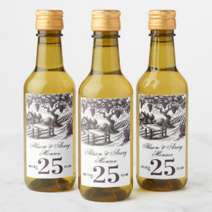 Étiquettes Pour Bouteilles De Vin Fête d'anniversaire du vignoble vintage