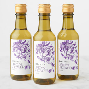 Étiquettes Pour Bouteilles De Vin Fête des mariées vintage en toile française