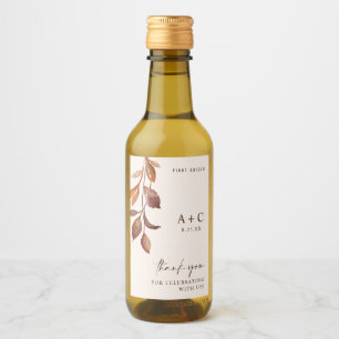 Étiquettes Pour Bouteilles De Vin Feuilles d'automne Mariage de l'automne Réception