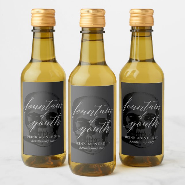Étiquettes Pour Bouteilles De Vin Fontaine de la jeunesse RIP 20s Mini (Bouteilles)