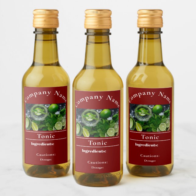 Étiquettes Pour Bouteilles De Vin Herbal Tonic Label (Bouteilles)