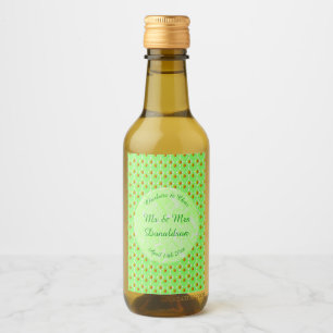 Étiquettes Pour Bouteilles De Vin Joli Printemps Mariage Pomme fleur et Pommes