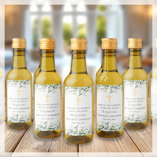 Étiquettes Pour Bouteilles De Vin La verdure Première Communion Huile d'olive Favo