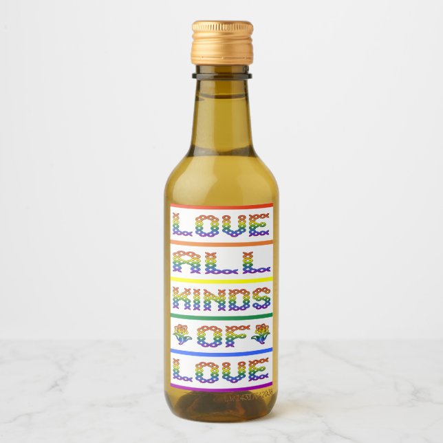Étiquettes Pour Bouteilles De Vin L'amour, toutes sortes d'amour (Devant)