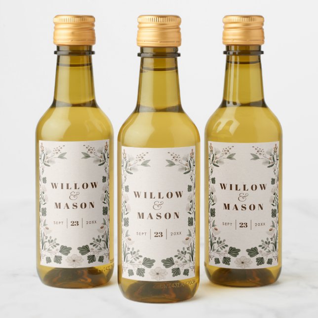 Étiquettes Pour Bouteilles De Vin Les Noces populaires Boho modernes Faveurs (Bouteilles)