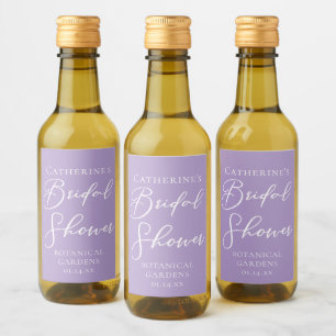 Étiquettes Pour Bouteilles De Vin Lilas Violet Mariage Fête Personnalisée