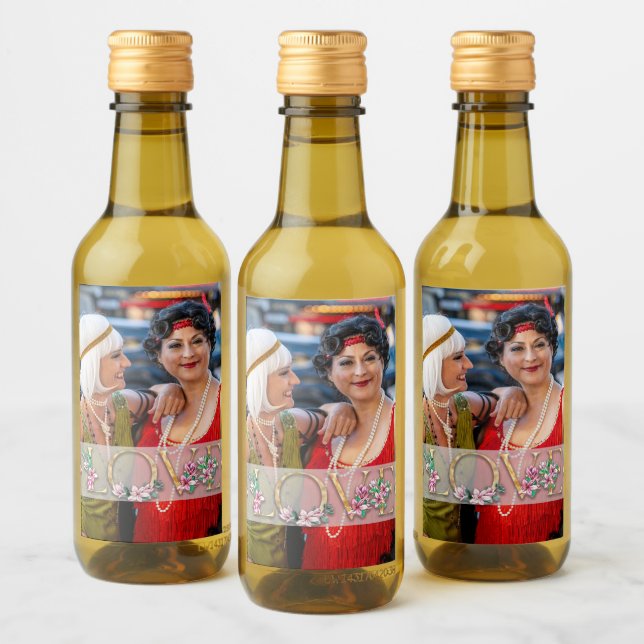 Étiquettes Pour Bouteilles De Vin LOVE Favori Photo (Bouteilles)