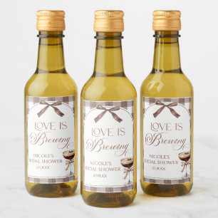 Étiquettes Pour Bouteilles De Vin Love Is Brewing Expresso Martini Nœud Papillon Mar