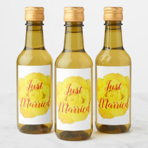 Étiquettes Pour Bouteilles De Vin Marié Nouvelles mauvaises herbes Mariage Rose Jaun
