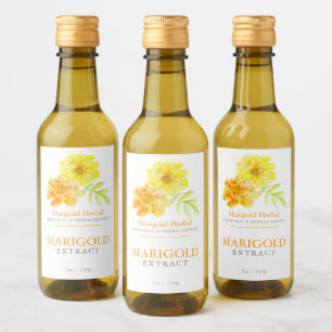 Étiquettes Pour Bouteilles De Vin Marigold produit beauté herbes traitements étiquet