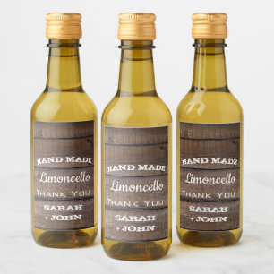 Étiquettes Pour Bouteilles De Vin Merci Mariage Rustique en bois Favoriser