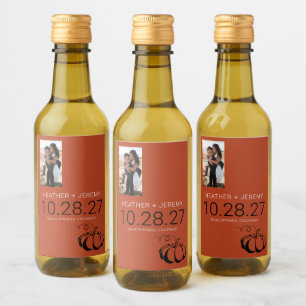 Étiquettes Pour Bouteilles De Vin Mini épice citrouille