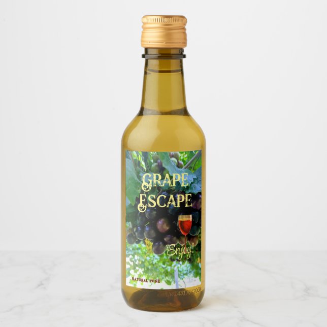 Étiquettes Pour Bouteilles De Vin Mini Raisins Naturels À Vins (Devant)
