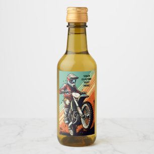 Étiquettes Pour Bouteilles De Vin Motocross de nom personnalisé
