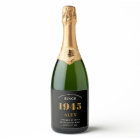 80e anniversaire Nom 1945 Black Gold Elegant Chic