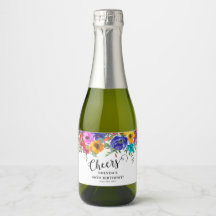 Aquarelle vive et audacieuse Florale à l'anniversa