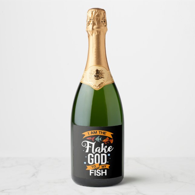 Étiquettes Pour Bouteilles De Vin Mousseux Aquarium Fish Tank Cadeau Saltwater Aquascaping (Devant)