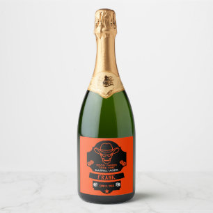 Étiquettes Pour Bouteilles De Vin Mousseux Au-Dessus De La Colline Vieillir