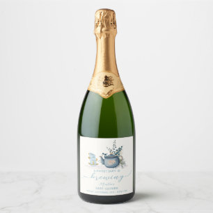 Étiquettes Pour Bouteilles De Vin Mousseux Baby shower de brassage vintage Tea Party