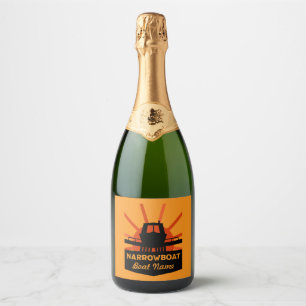Étiquettes Pour Bouteilles De Vin Mousseux Bateaux Étroits Et Canalboat Cadeaux Voyage Mug