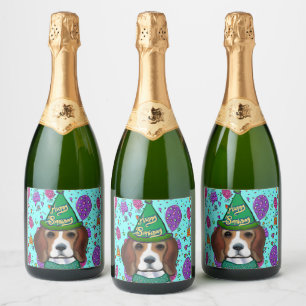 ÉTIQUETTES POUR BOUTEILLES DE VIN MOUSSEUX BEAGLE