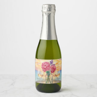 Étiquettes Pour Bouteilles De Vin Mousseux Bouteille de Mini Pétillant Personnalisée Sip & Su