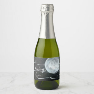 Étiquettes Pour Bouteilles De Vin Mousseux Bouteille de vin de lune