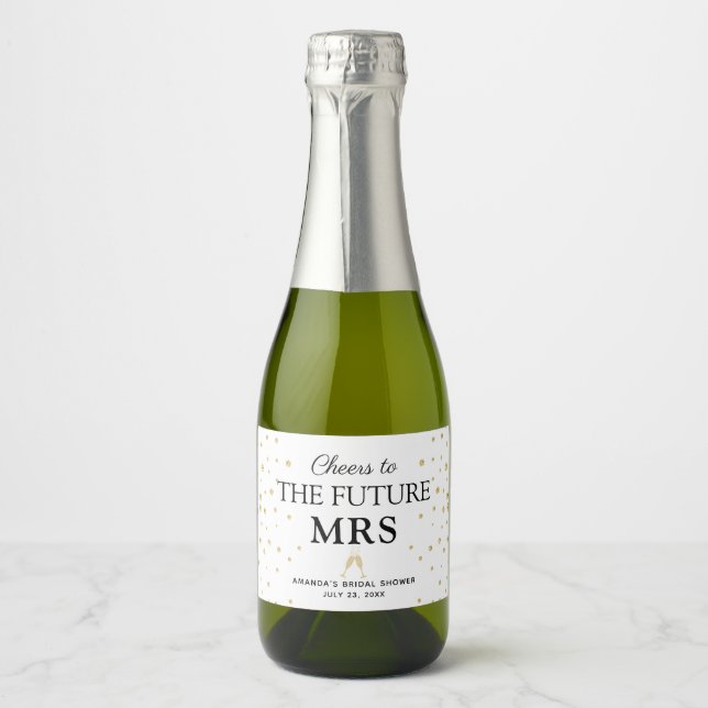 Étiquettes Pour Bouteilles De Vin Mousseux Bravo à l'avenir Mme. (Devant)