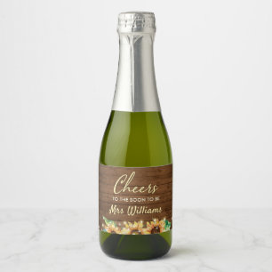 Étiquettes Pour Bouteilles De Vin Mousseux Bravo d'être bientôt Mme Sunflower Fête des mariée