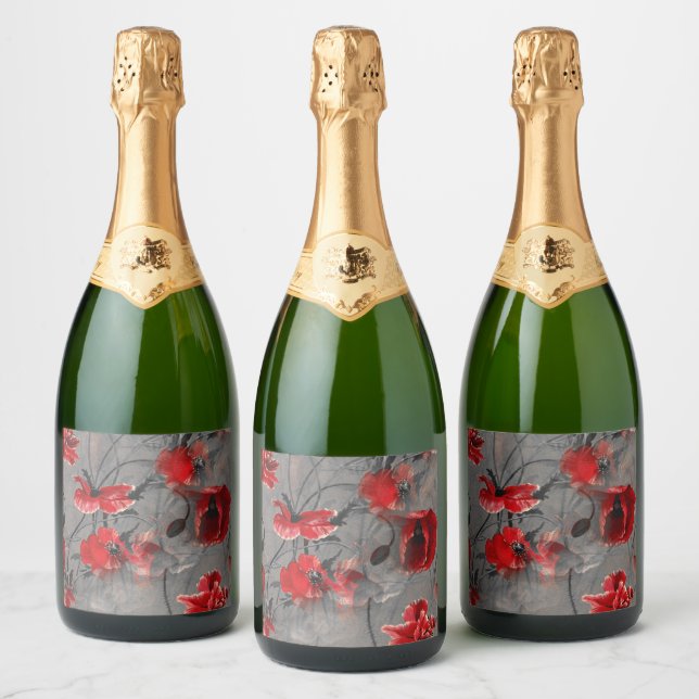 Étiquettes Pour Bouteilles De Vin Mousseux Brume de pavot (Bouteilles)