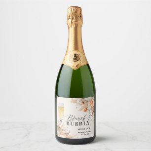 Étiquettes Pour Bouteilles De Vin Mousseux brunch et bulle Bridal douche pampas herbe Champ
