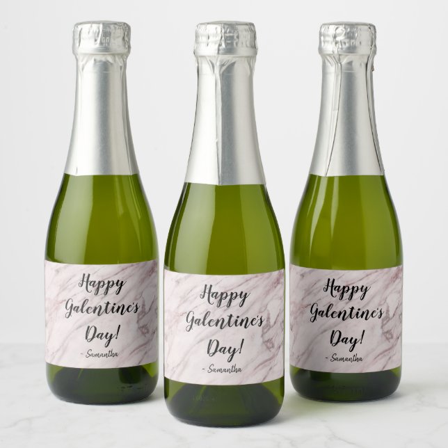 Étiquettes Pour Bouteilles De Vin Mousseux "Bubbly Affection" Personnalisée Mini Sparkling Wi (Bouteilles)