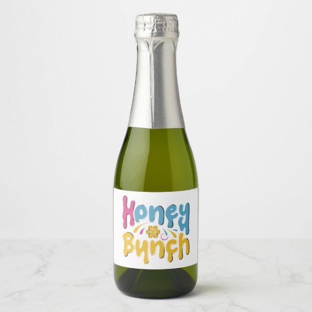 Étiquettes Pour Bouteilles De Vin Mousseux Bunch de miel (Devant)