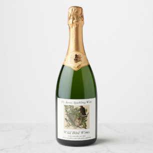 Étiquettes Pour Bouteilles De Vin Mousseux Buse à grande aile des oiseaux d'Amérique d'Audubo