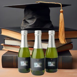 Étiquettes Pour Bouteilles De Vin Mousseux Cadeau de graduation de l'école de médecine chic M