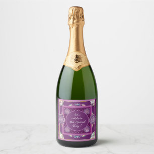 Étiquettes Pour Bouteilles De Vin Mousseux Cardinal Red Rosace
