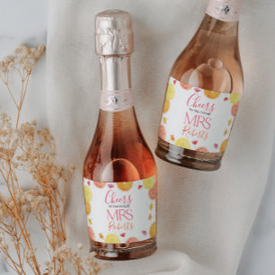 Étiquettes Pour Bouteilles De Vin Mousseux Carte de remerciements de Fête des mariées de l'ag