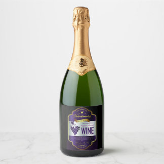 Étiquettes Pour Bouteilles De Vin Mousseux Chardonnay de luxe
