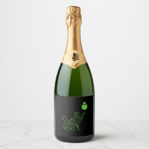 Étiquettes Pour Bouteilles De Vin Mousseux Chemise Shamrock verte Chemise Shamrock Jour de la