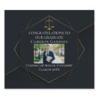 Chic Black Gold Law School Photo Graduation Party