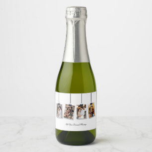 Étiquettes Pour Bouteilles De Vin Mousseux Concevez Votre Propre Collage De 4 Photos