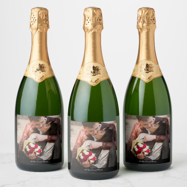 Étiquettes Pour Bouteilles De Vin Mousseux Créez votre propre photo (Bouteilles)