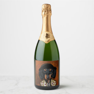ÉTIQUETTES POUR BOUTEILLES DE VIN MOUSSEUX DACHSHING