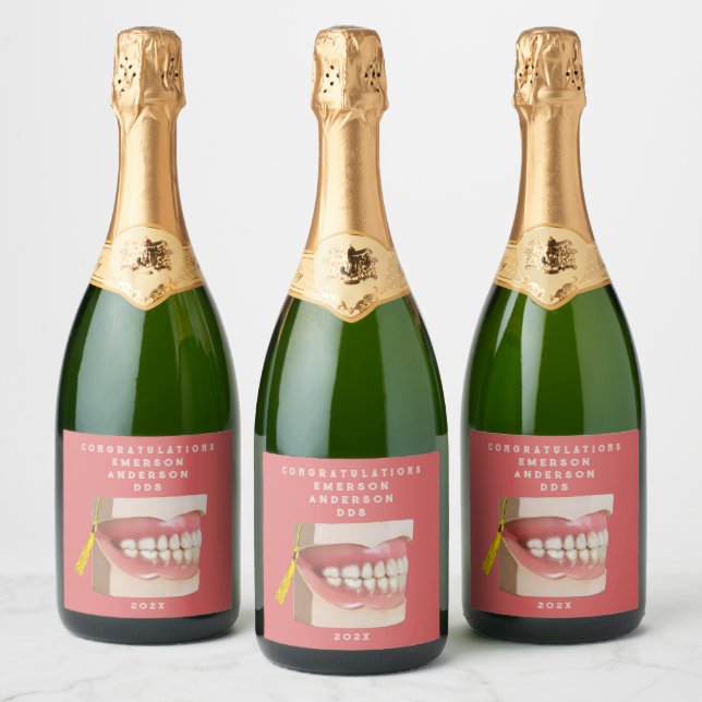 Étiquettes Pour Bouteilles De Vin Mousseux Dentist Gradust Dental School (Bouteilles)