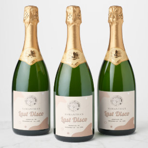 Étiquettes Pour Bouteilles De Vin Mousseux Dernière Disco Retro Bachelorette Party