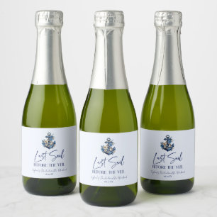 Étiquettes Pour Bouteilles De Vin Mousseux Dernière voile avant Veil Bachelorette Week-end